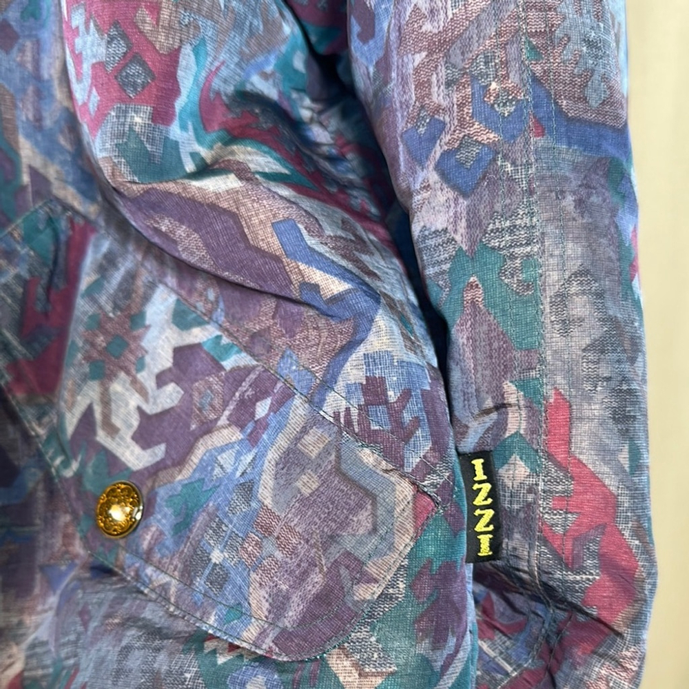 Retro 80s Vibrant Purple and Blue Bomber Jacket for Effortless Style PTP 24 - Picture 3 of 15